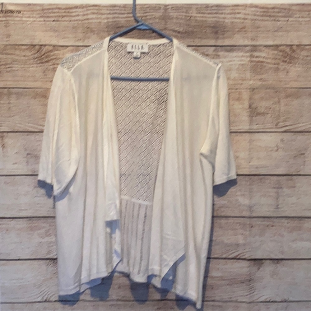 💜💜 OpenFront ShortSleeve Sweater by ELLE Size XL